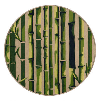 Washable Bamboo Shoots Vegetables Area Rug