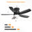 42 Inch Flush Mount Ceiling Fans With Led Light 22W And Remote Control 5 Abs Fan Blades For Bedroom Patio-443762273