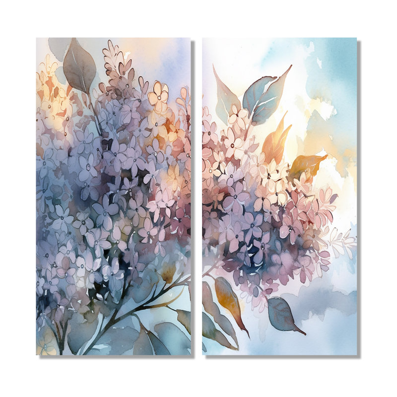 Lilas mauves aromathérapie - Art mural traditionnel, H 40 po x l 40 po, Toile tendue, Ne s’applique pas