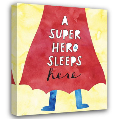 Art encadré sur toile Trinx McCully, Jennifer: Super Hero Sleep Here
