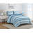 DESIGN STUDIO Newport Stripe Navy/Blue 3-Piece Reversible Cotton Quilt Set-1895990971