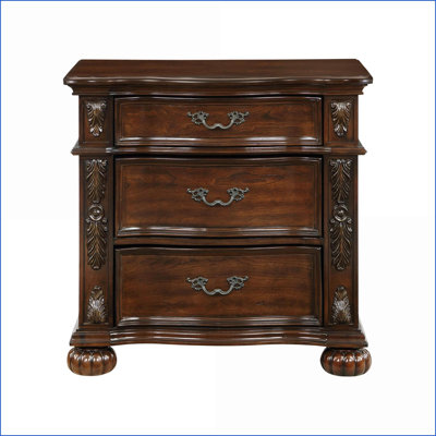 Table de chevet 3 tiroirs Traditional