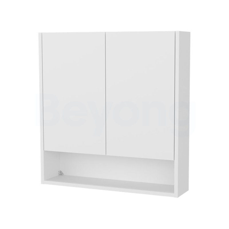 Pharmacie murale blanche avec 2 portes et 3 tablettes