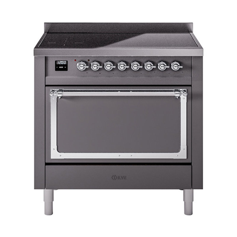 ILVE Nostalgie II Noblesse 36 po à induction, Graphite Matte/Chrome