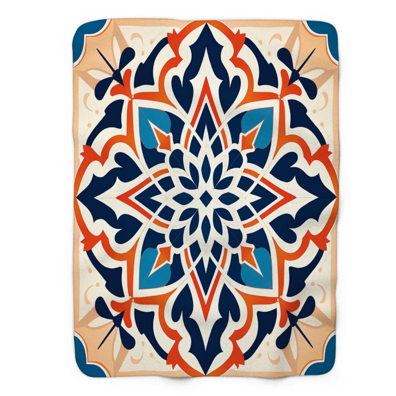 Charmes marocaines - couverture de qualité supérieure 1 pièce, Grand lit