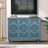 Accent Cabinet With 3 Doors, Storage Cabinet With Solid Wood Legs And Adjustable Shelves, Sideboard Buffet For Living Room, Entryway, Dining Room, Bedroom, Blue-1724973811