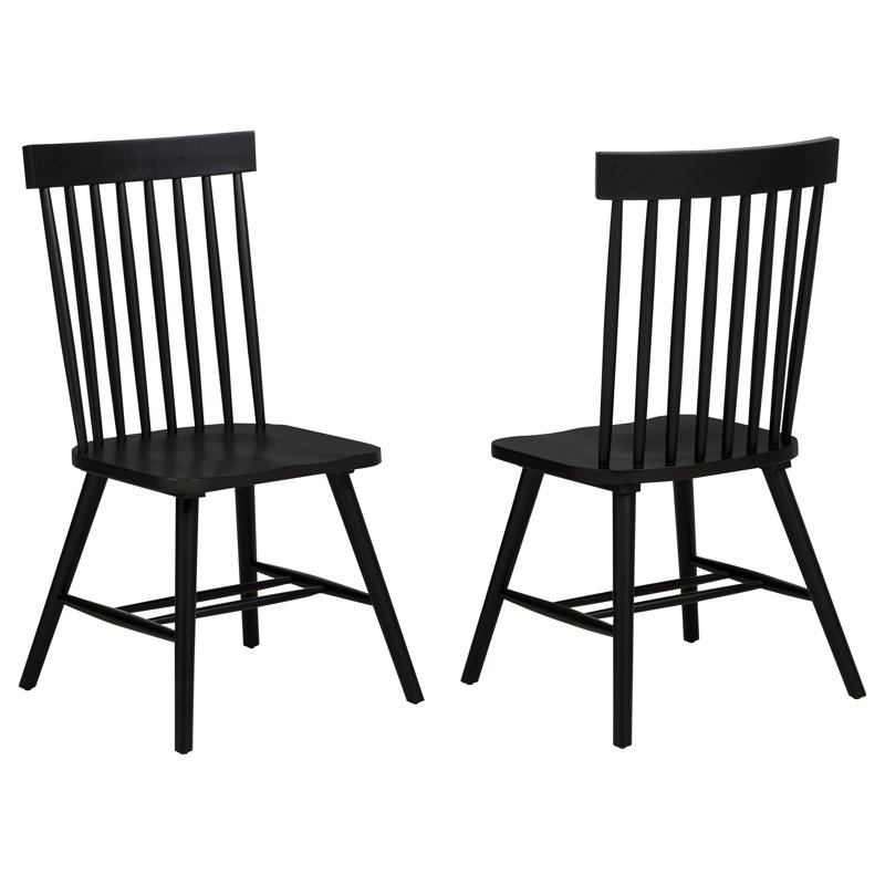Chaise d'appoint Elissa (ensemble de 2), Noir