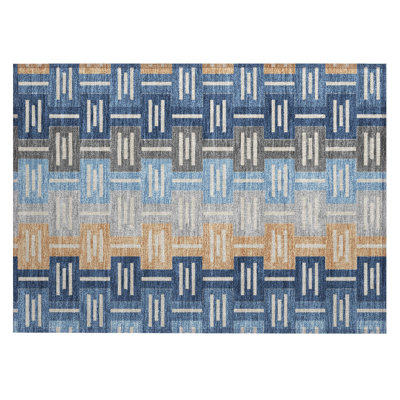 Machine Washable Indoor/Outdoor Chantille ACN2556 Mid-Century Modern Rug
