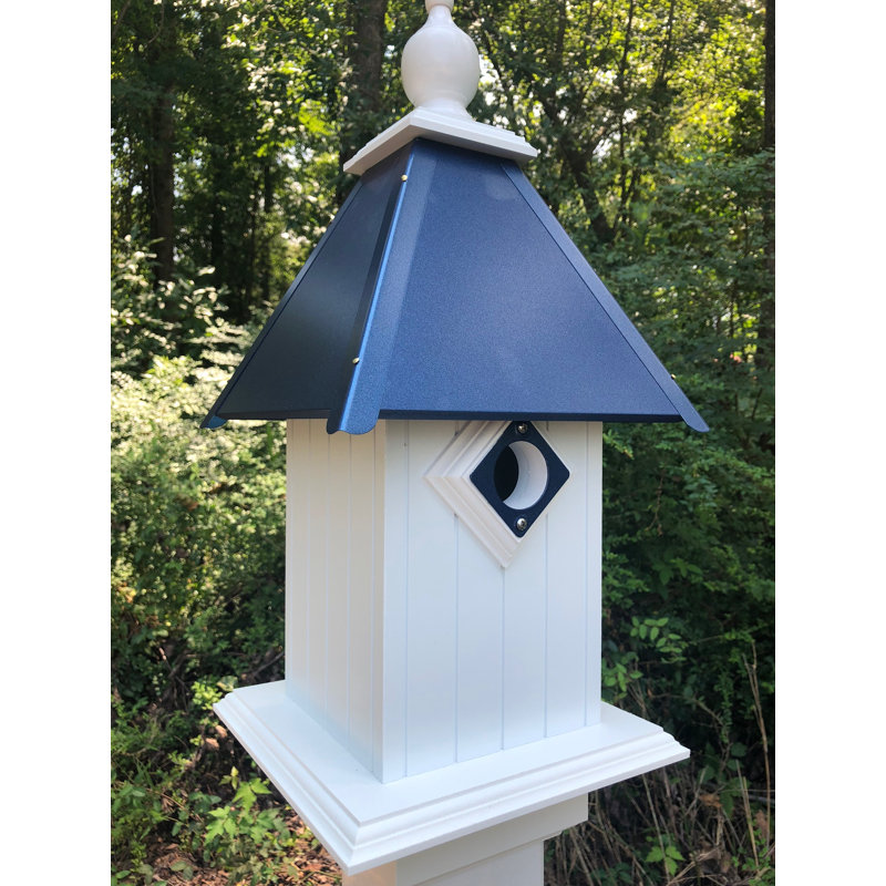 Cabane à oiseaux 22 po x 13 po x 13 po Fort Calhoun, Bleu de cobalt