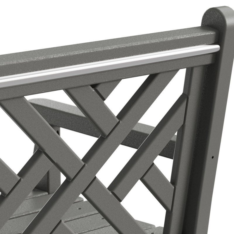 Banc 48 po POLYWOOD Chippendale, Gris ardoise