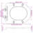 vidaXL Toilet Seat Black 14.17 x 16.1-18.50 x 1.34 in Duroplast-113220448