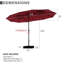 Ayram 457.2 cm W X 274.3 cm D Rectangular Market Parasol with Crank Lift-1463809655