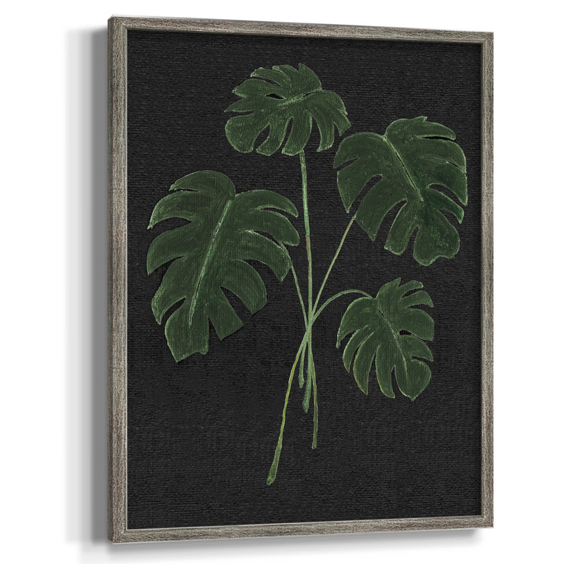 Simple Tropics I, reproduction encadrée - bois massif, H 11 po x l 9 po