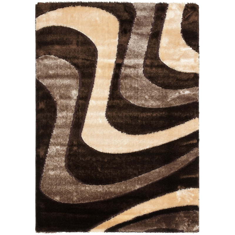 Tapis brun / beige touffeté à la main Anna, 8'6" x 12'