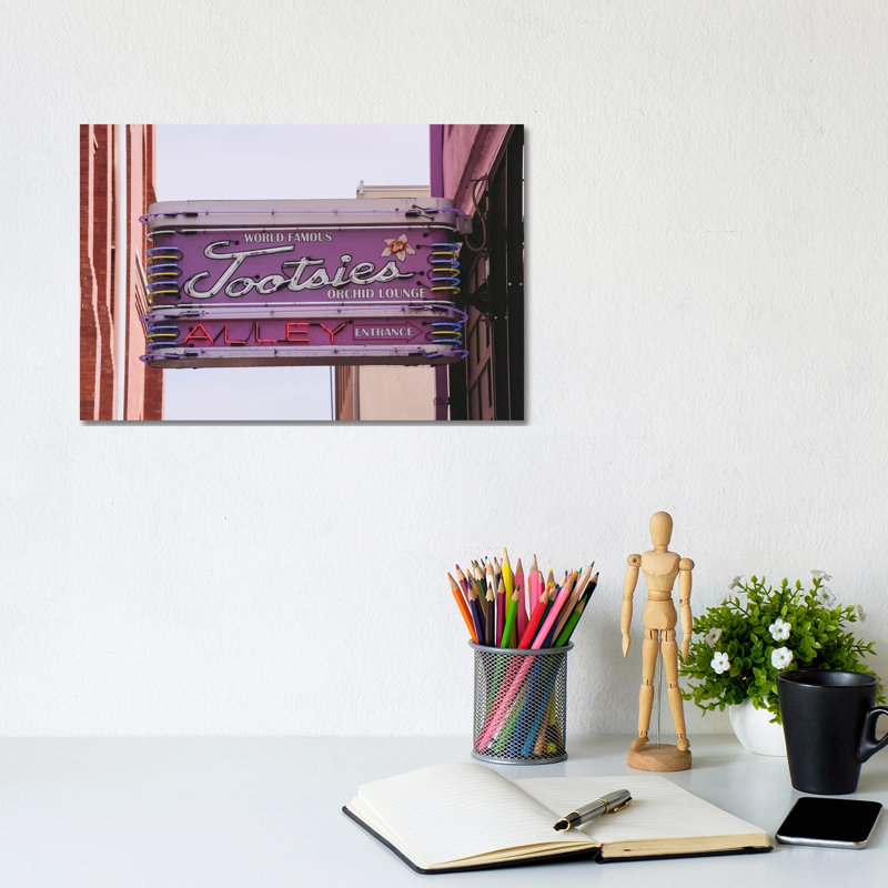 Tootsie's Nashville par Ann Hudec - reproduction, H 8 po x l 12 po x P 0,75 po