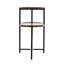 Table d'appoint noyer brun avec plateau de salon moderne et structure en métal stable-592707726