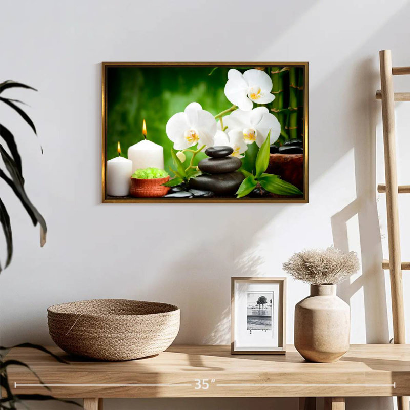Spa, Floating Frame Gold, 19" X 13"