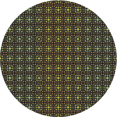 Tapis décoratif brun géométrique