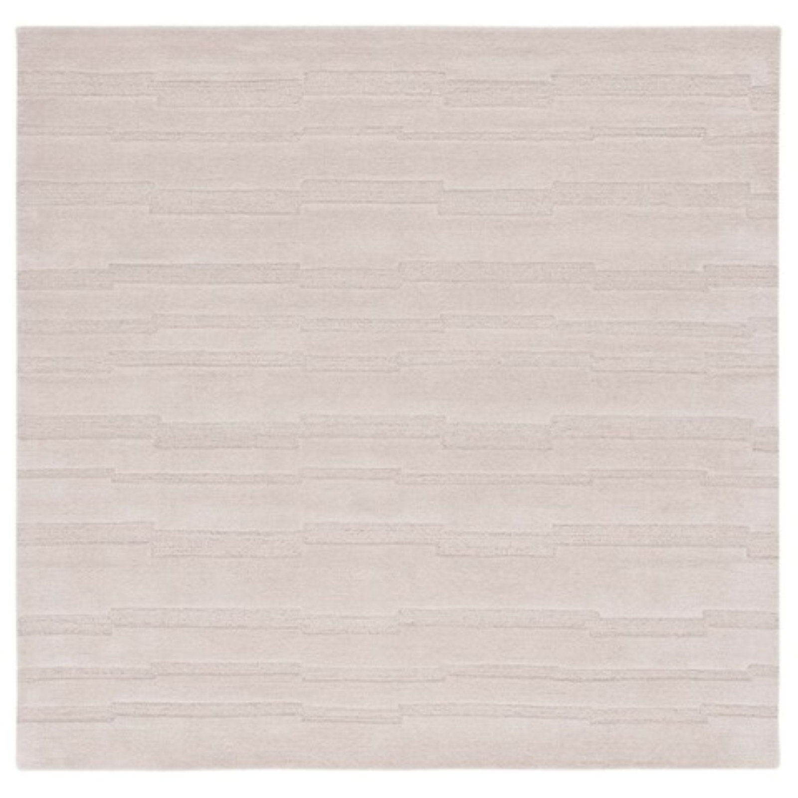 Elona Beige Hand-Tufted Wool Rug, Square 6'