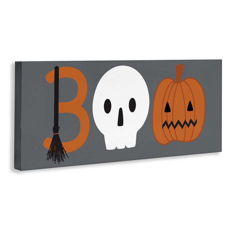 Boo, typographie amusante d'Halloween, design par Sazerelli Designs, H 10 po x l 24 po