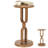 Solid Wood Small End Table, 11.8'' Round Side Table With U-Shaped Legs Design, Walnut Accent Table For Small Spaces, Living Room, Bedroom