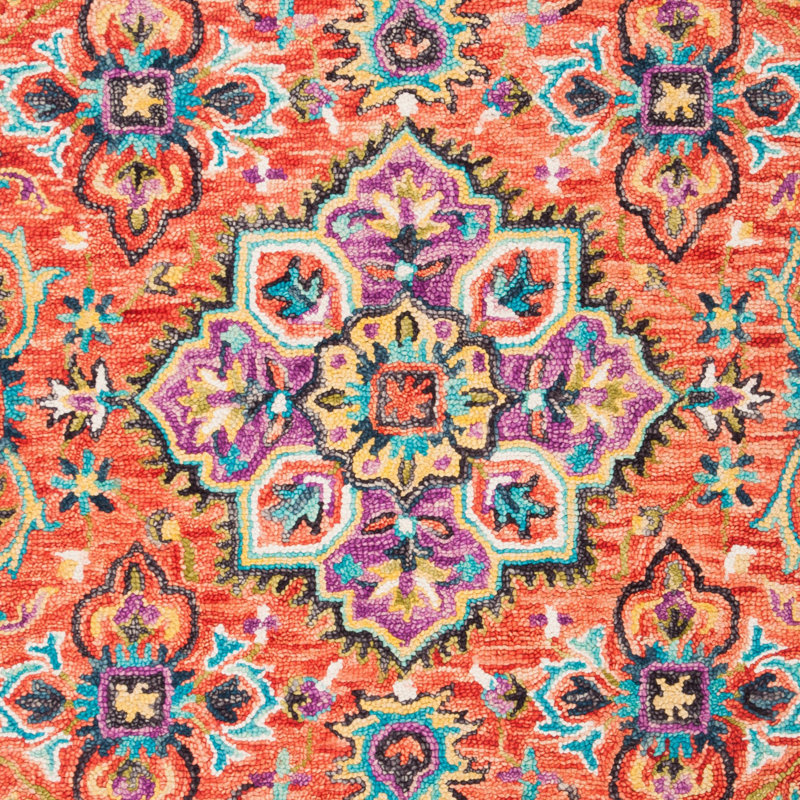 Tapis en laine touffeté à la main Vahakn, Rond 5 pi