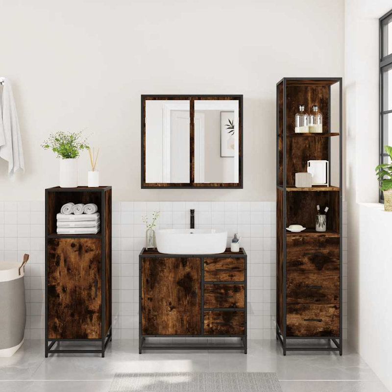 Bathroom Furniture Suite, Smoked Oak