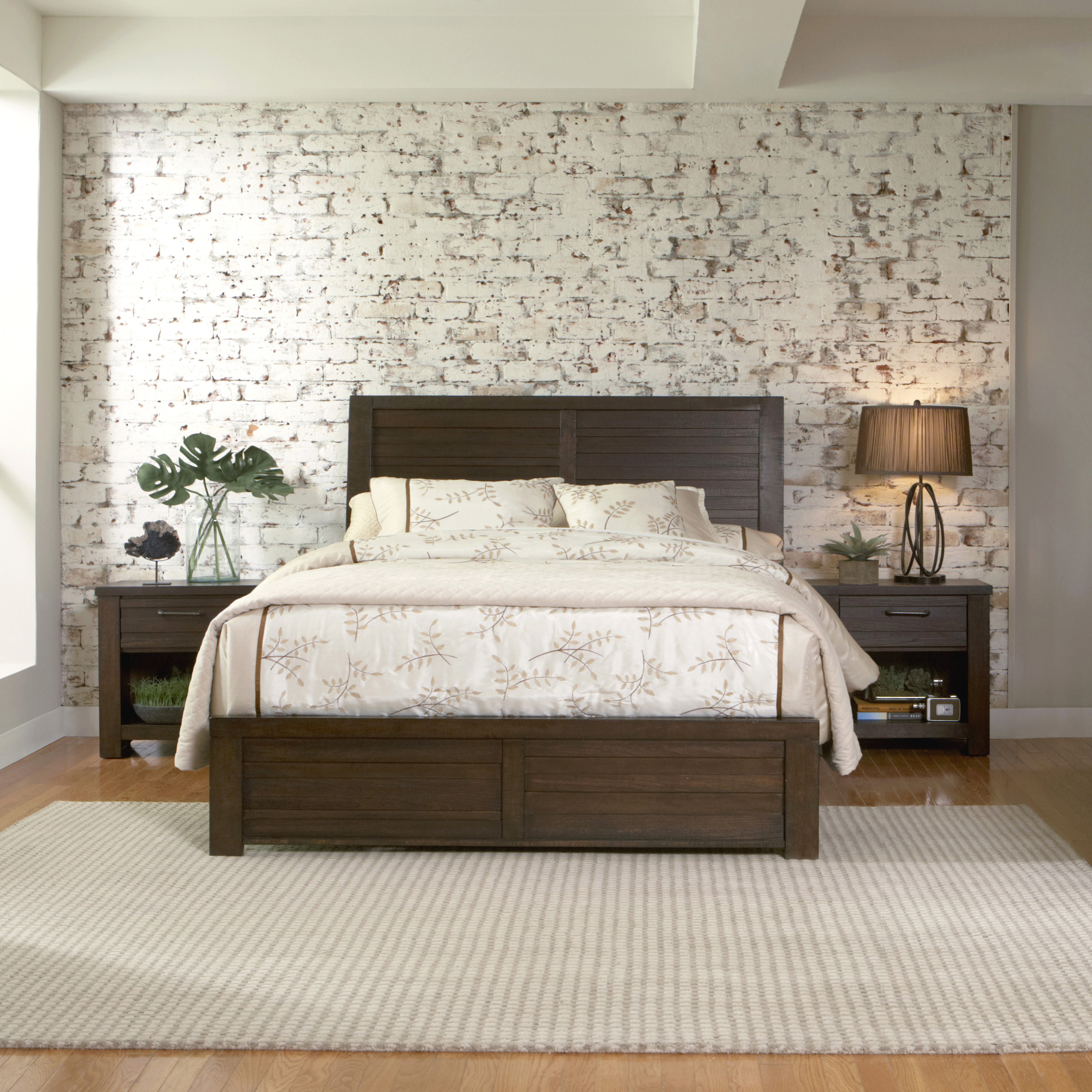 Lark Manor Abdullateef Transitional Wood Bedroom Set, Panel King Bed