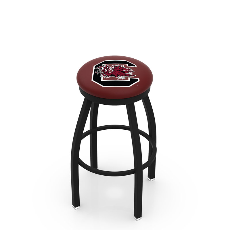 NCAA Swivel 25" Counter Stool, Black Wrinkle, University of South Carolina