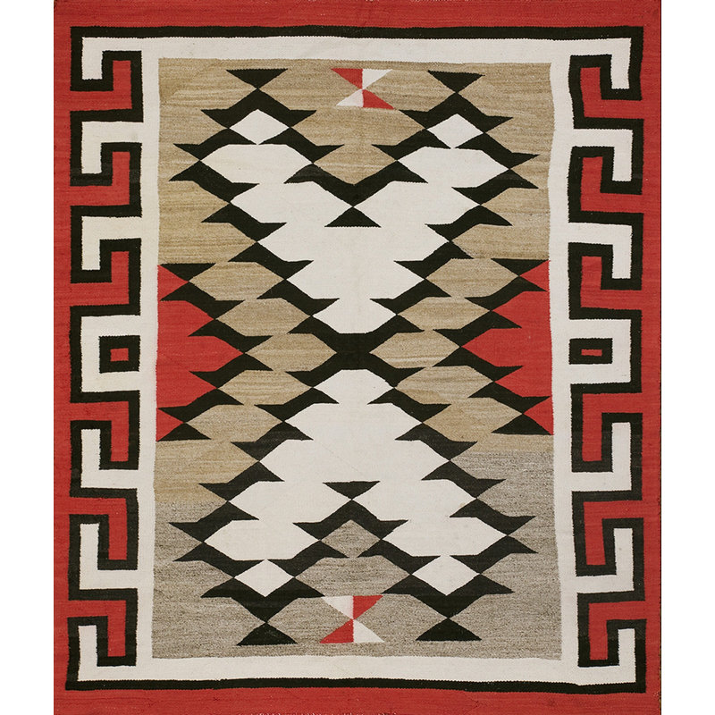 Flatweave Wool Geometric Area Rug