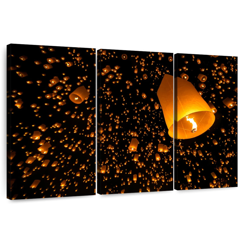 Rorry Lanterns In The Sky, 20" H x 33" W