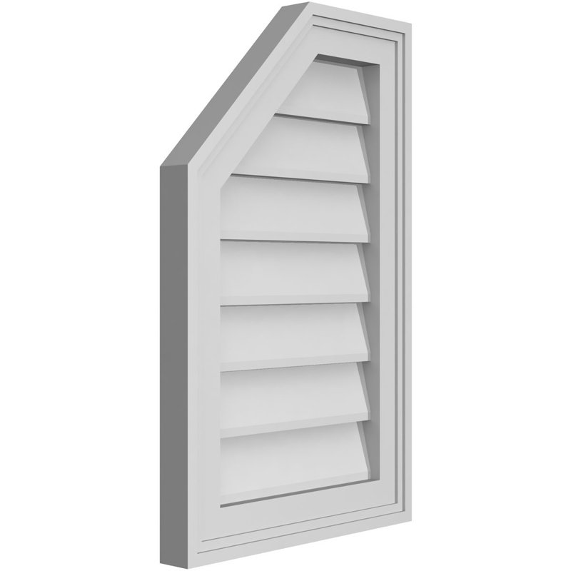 Évent en demi-octogone supérieur à montage en surface Signature, H 1,5 po x L 14 po x l 22 po
