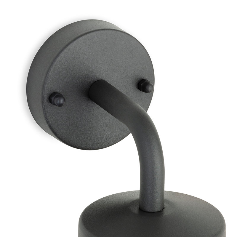 10cm H Outdoor Armed Sconce, Graphite
