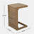 C-shape end table  Brown
