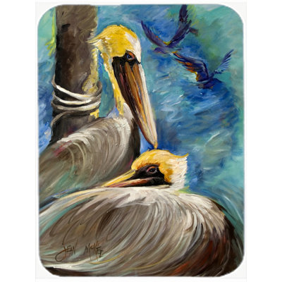 Caroline's Treasures Pelicans Remembering Glass Cutting Board