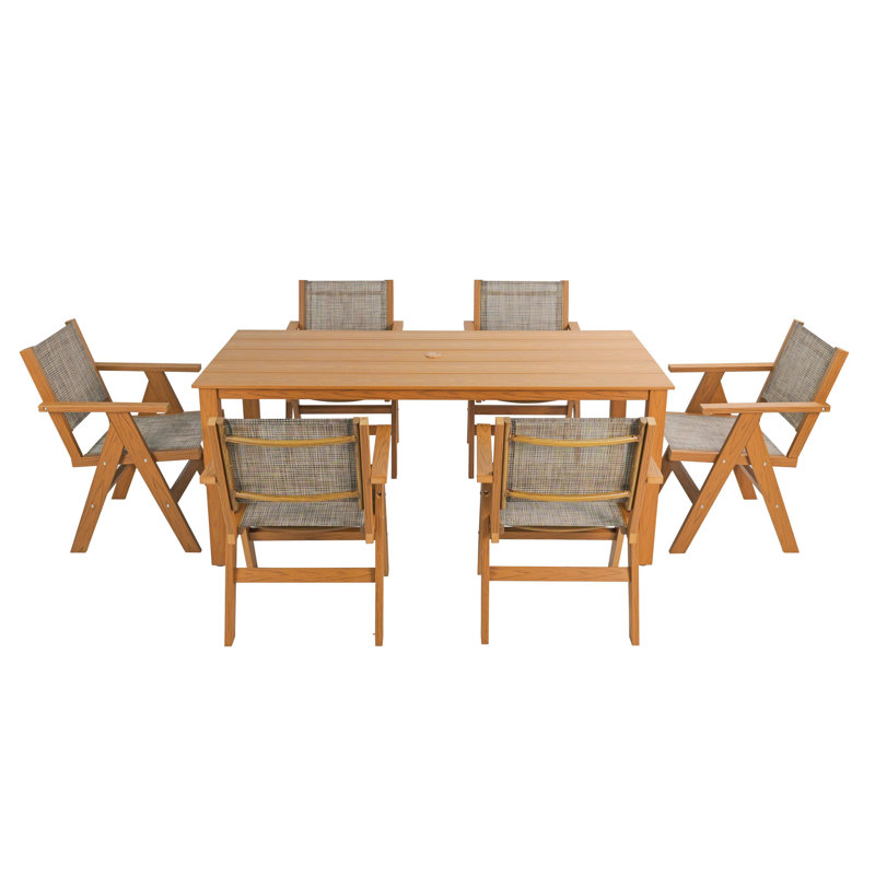 Table de salle à manger simple de 68,9 pouces de haute qualité pour les pique-niques en plein air et les repas décontractés de patio