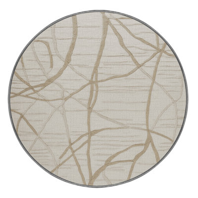 Machine Washable Abstract Gray Area Rug