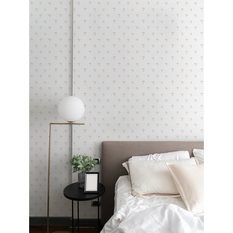 Lady Charlotte Fleur 10' L x 24" W Wallpaper Roll, Peach, PVC, Self-adhesive