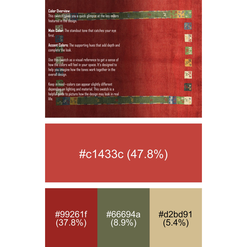 Tapis brun / vert Farlough, Rectangle 7 pi x 10 pi