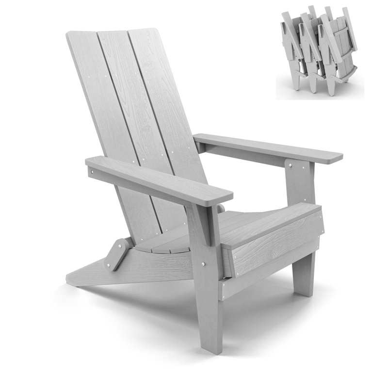 Chaise Adirondack en plastique Westway, Gris