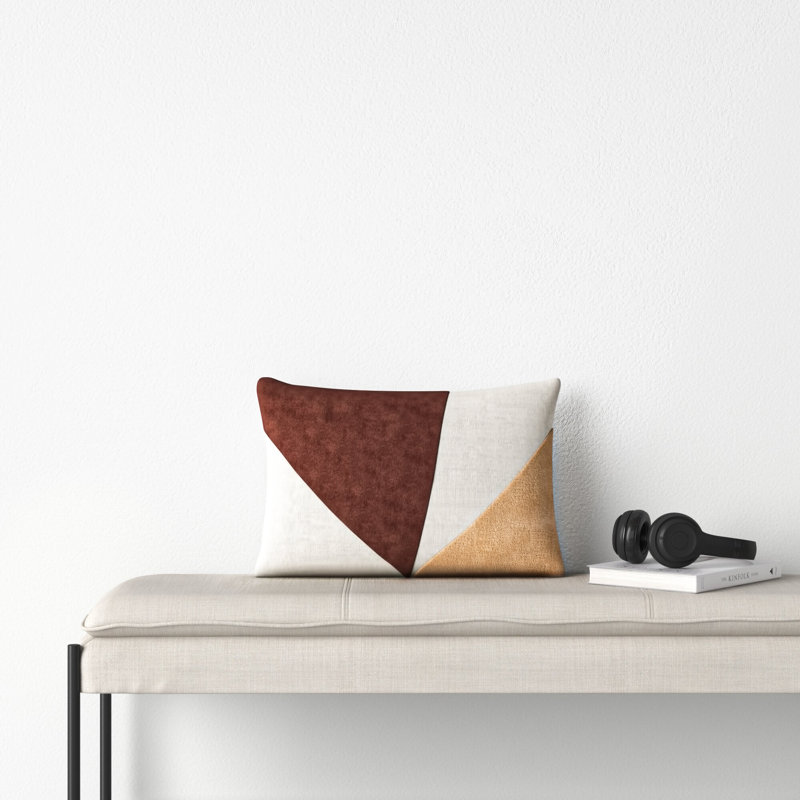 Kathleen Rectangular Pillow Cover, Dark Brown/Camel