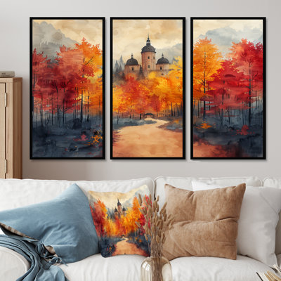 - Ensemble de salon d'art mural Chateaus