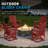 All-Weather HDPE Adirondack Glider Chair, Outdoor Swivel Rocker for Patio, Porch & Deck-19167302