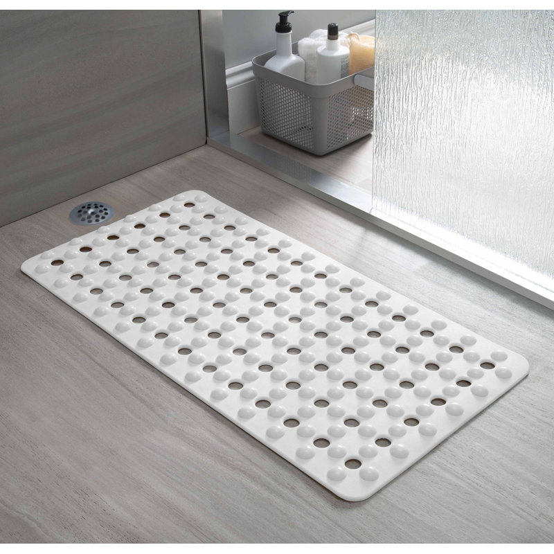 Tapis de bain antidérapant Bath Bliss, Blanc
