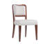 Finition noyer, rembourrée, 2, chaises de salle à manger, design traditionnel élégant, dossiers confortables, convient aux rassemblements formels 2, structure traditionnelle en bois massif rembourré, coussins, famille