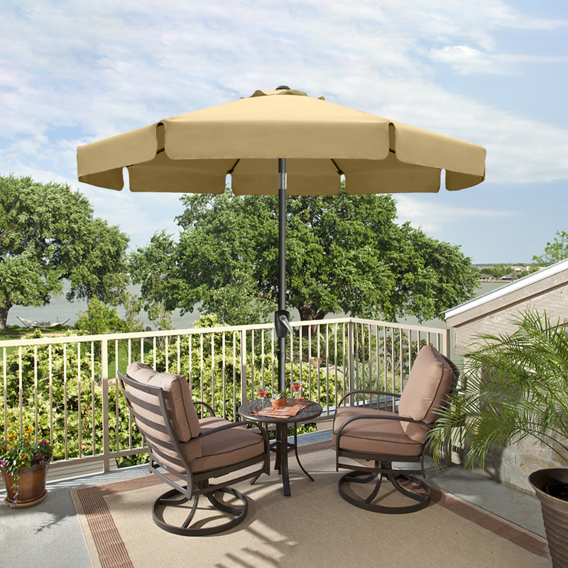 Parasol de marché 9 pi Hobert, Kaki, H 96,4 po x l 118 po x P 118 po