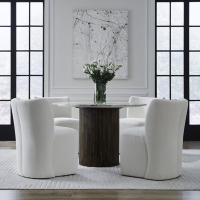 Faouzi Upholstered Dining Chairs w/ Casters