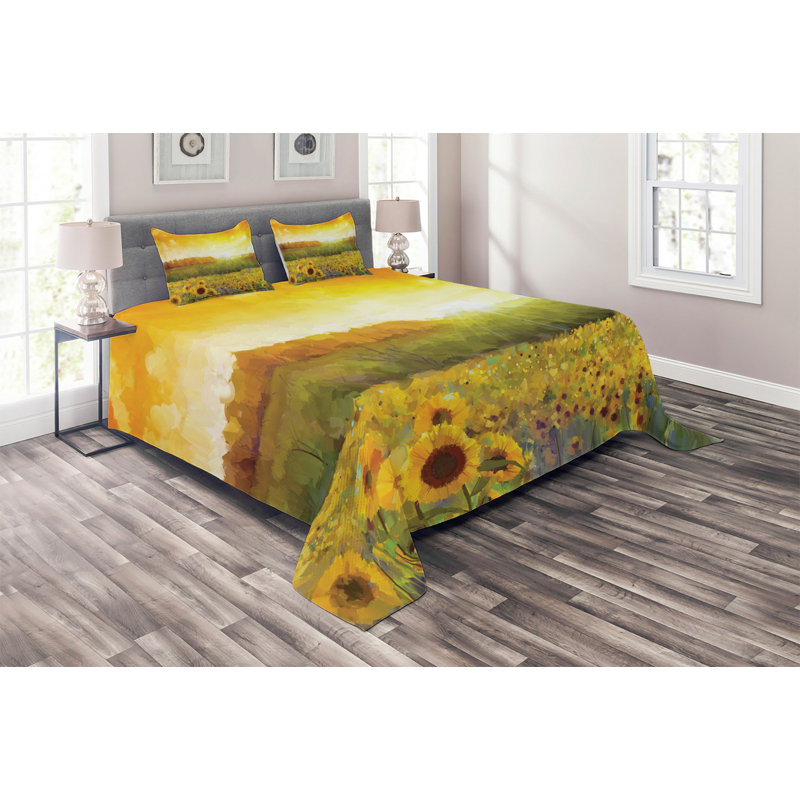 Flower Farmhouse / Country Polyester Coverlet