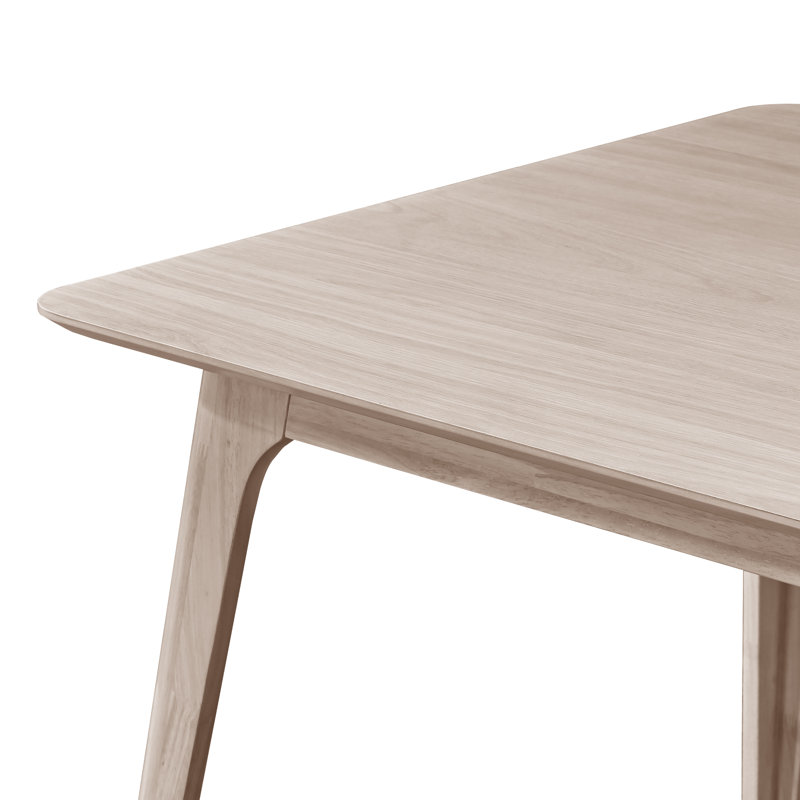 Lyan 59" Solid Wood Dining Table, White, 29.53"