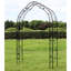 Arche de jardin treillis pour plantes - thermolaquée, 15,67 po Large, en métal noir,